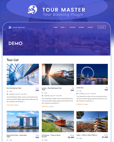 Tour Master Tour Booking Plugin