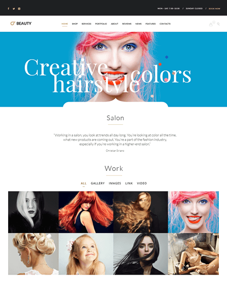 WordPress Hair Salon Theme