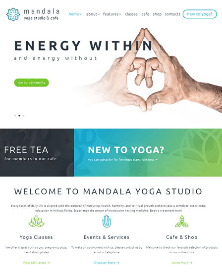 Mandala - Wellness Center WordPress Theme