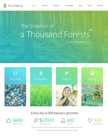 Eco Nature - WordPress Theme | InkThemes