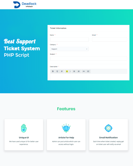 PHP Ticket System Script