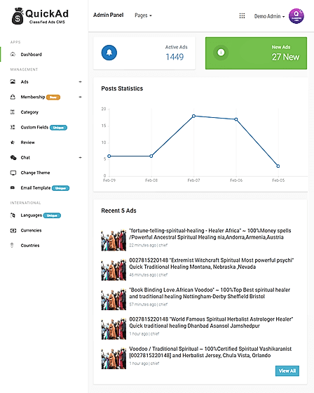Quickad - Best Classified Ads PHP Script- PHP Classified Ads Script