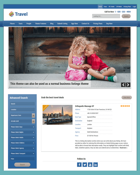 WordPress Travel Theme