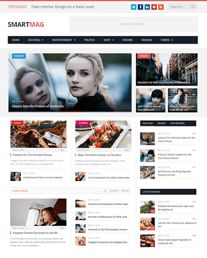 WordPress Magazine Template