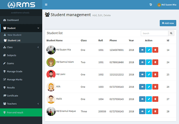 Result Management System PHP Script| InkThemes