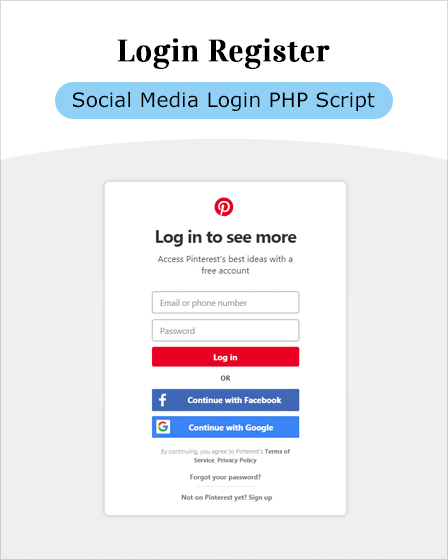 Social Media Login Script PHP