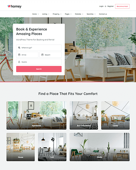 Online Booking WordPress Theme