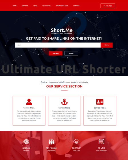 Shortme - Premium URL Shortener PHP Script