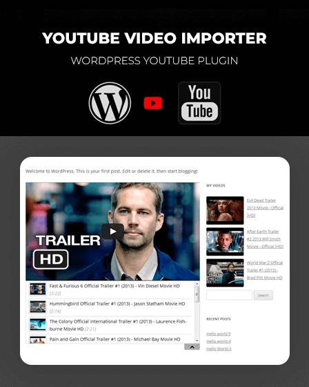 WordPress YouTube Plugin