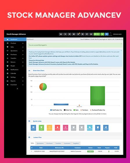 Stock Manager PHP Script