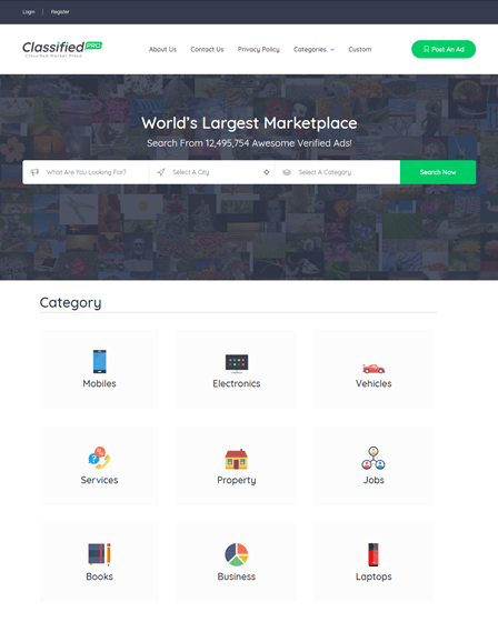 Classified Ads Script PHP