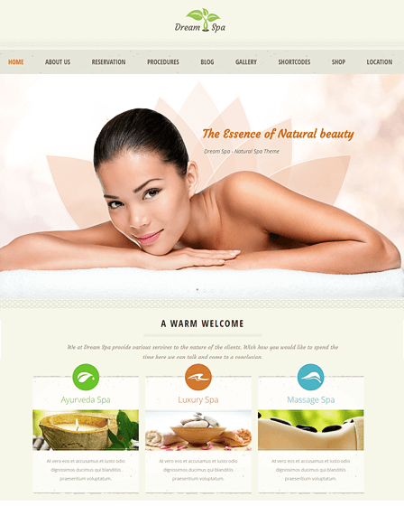 Salon Spa WordPress Theme