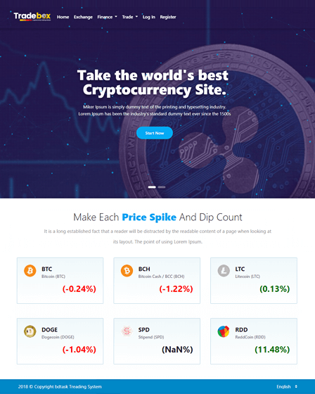 Tradebox - CryptoCurrency Trading PHP Script