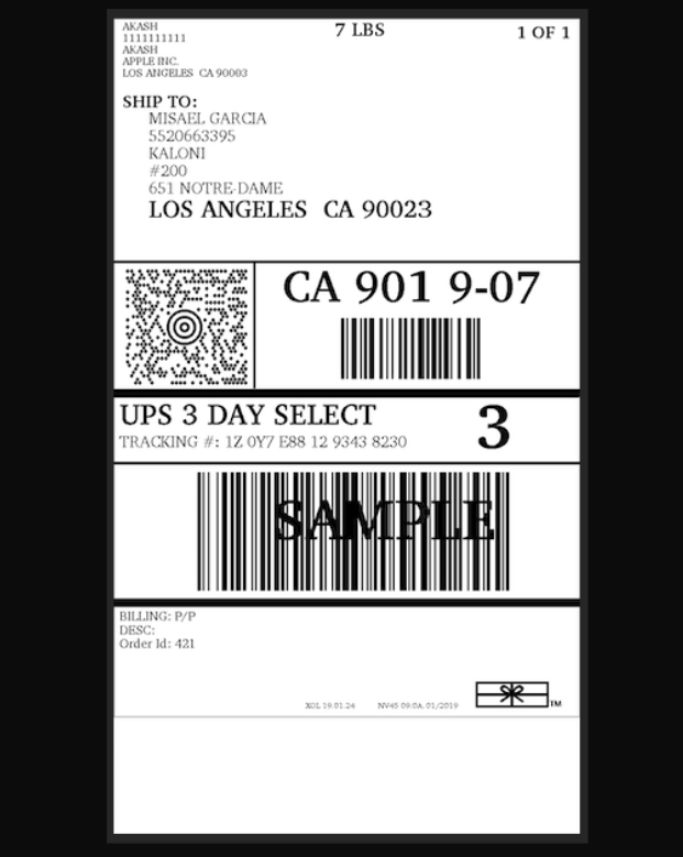 UPS Labels To Print
