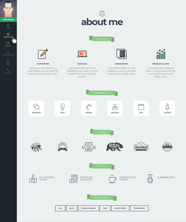 Empathy Electronic Business Card WordPress Theme InkThemes