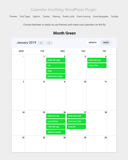 Calendar WordPress Plugin