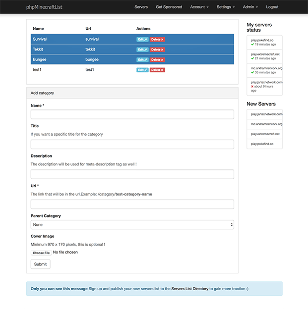 Minecraft Servers Php Server Monitor Script Inkthemes