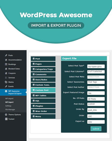 WordPress Import & Export Plugin