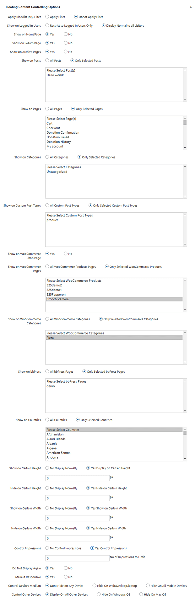 Advanced Floating Content - WordPress Plugin | InkThemes