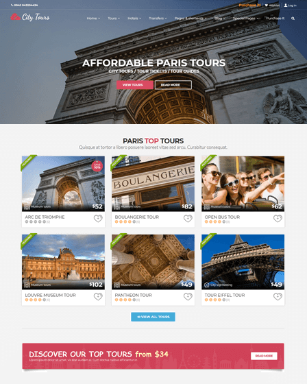 city tours wordpress theme