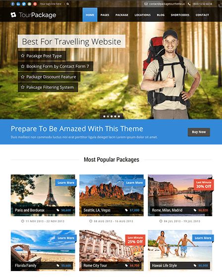 WordPress Theme For Travel