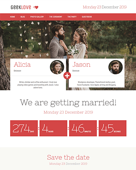 Responsive Wedding WordPress Theme