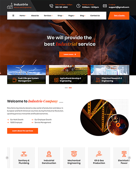 Manufacturing WordPress Theme