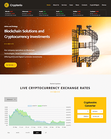 Cryptocurrency WordPress Theme