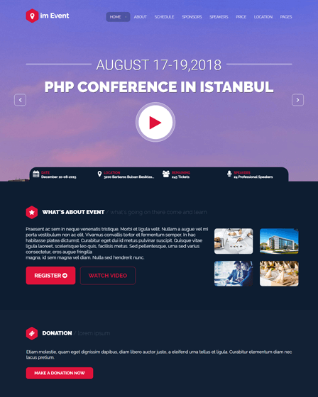 Conference Event WordPress Theme