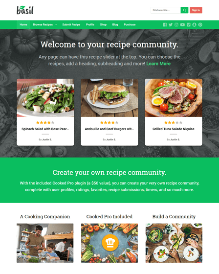 Recipe WordPress Theme