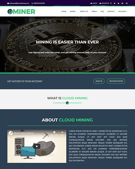 Cloud Mining Script PHP