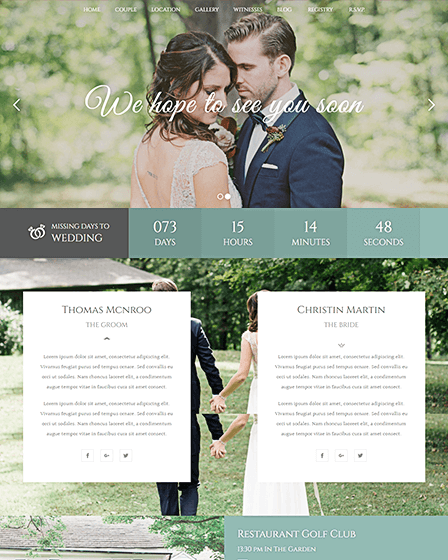 WordPress Theme For Wedding Planner