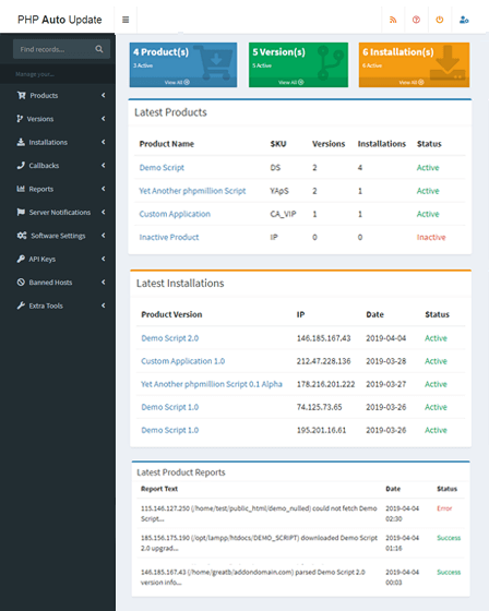 Auto Update PHP Script