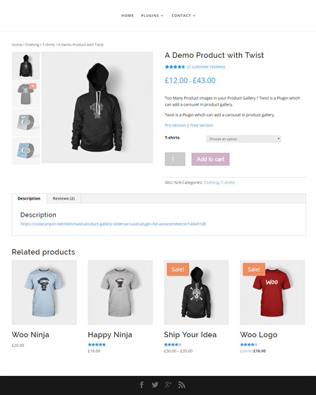 Twist - WP Gallery Slider Plugin For WooCommerce Products | InkThemes