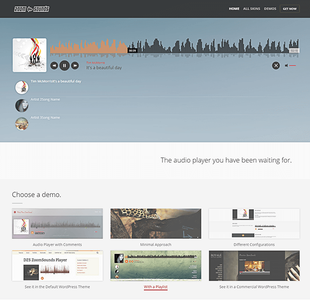 ZoomSounds WordPress Audio Player Plugin With Playlist InkThemes