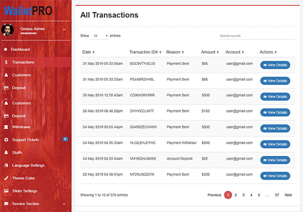 Wallet King - Payment Gateway PHP Script | InkThemes