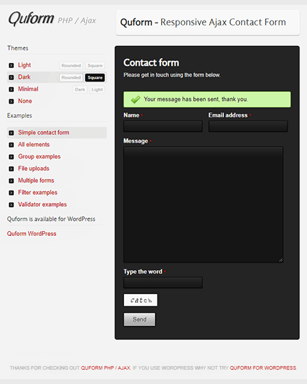 Ajax Contact Form Script