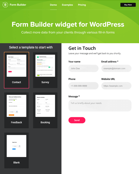 Preview-Form Builder Plugin WordPress