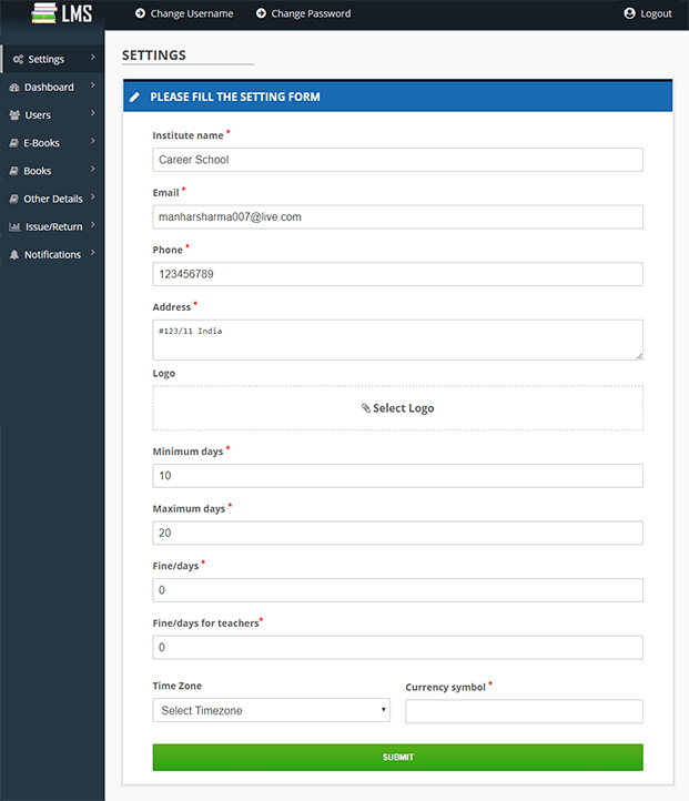 php simple library management system
