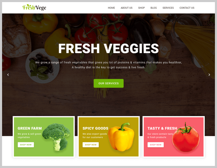 FreshVege - Elementor WordPress Themes