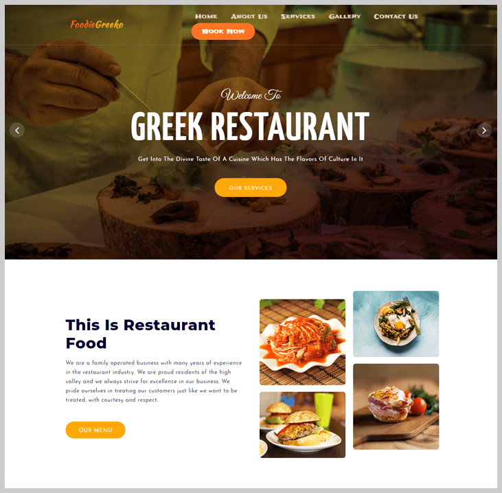 Foodiegreeko- Elementor WordPress theme