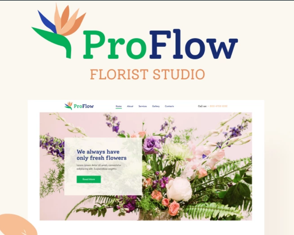 ProFlow - Contemporary And Minimalistic Florist WordPress Theme