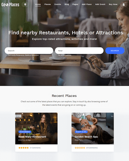 Geoplaces WordPress theme