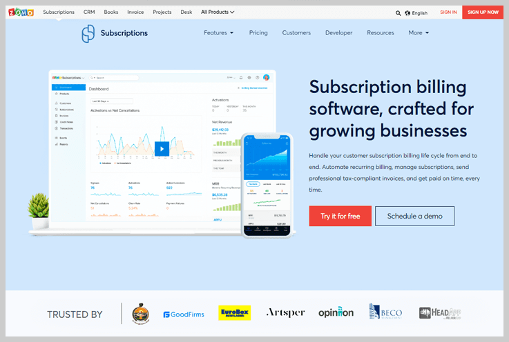 Zoho subscription